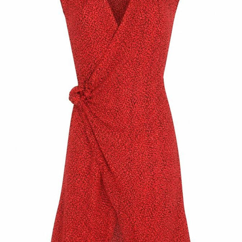 Chelsea Girl Women’s Red Black Floral Wrap Midi Dress Size 12