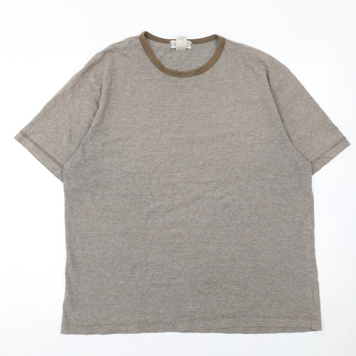 Todd Snyder Men’s Beige Cotton Crew Neck Short Sleeve T-Shirt L