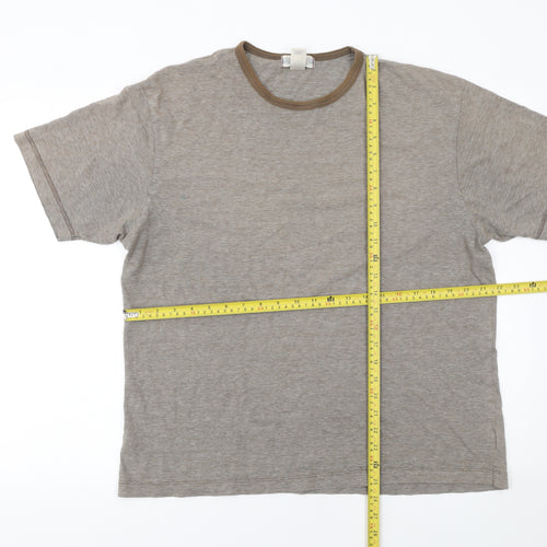 Todd Snyder Men’s Beige Cotton Crew Neck Short Sleeve T-Shirt L