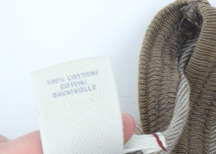 Todd Snyder Men’s Beige Cotton Crew Neck Short Sleeve T-Shirt L