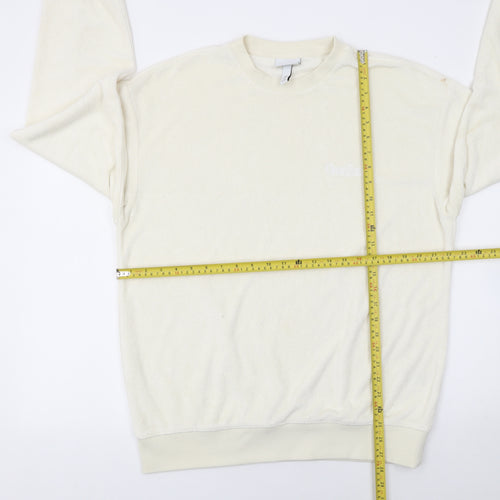 H&M Women’s Beige Relaxed Fit Sweatshirt Size M Cotton Blend