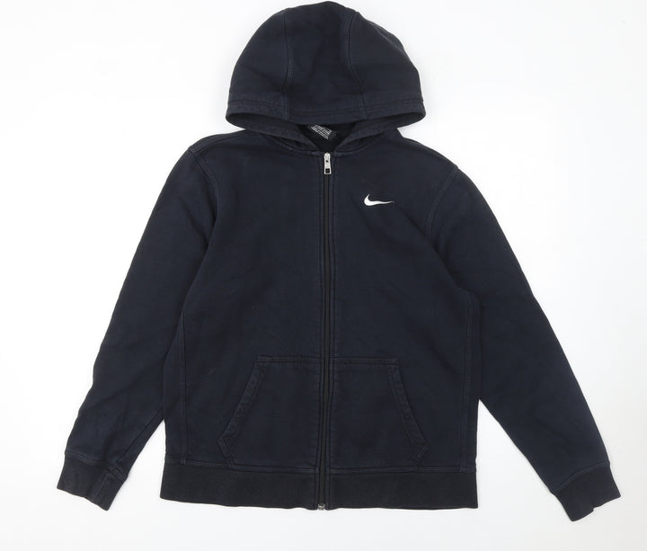 Nike Boys Black Full Zip Fleece Hoodie Size 13-15 Years