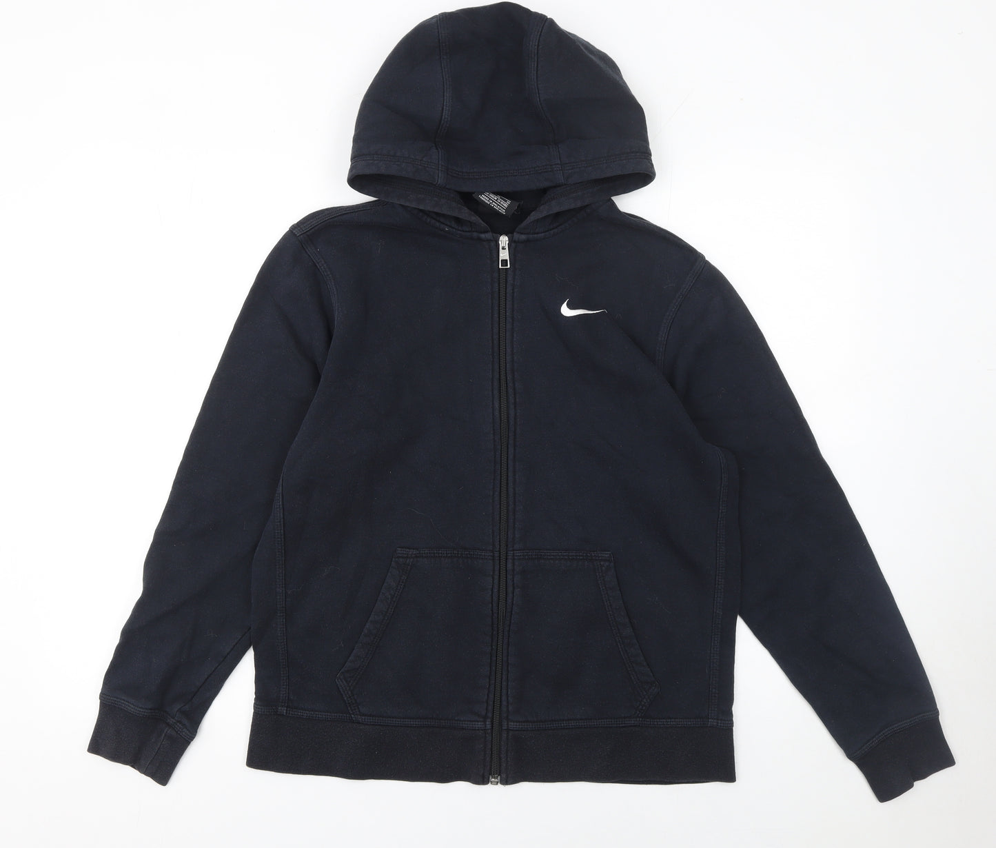 Nike Boys Black Full Zip Fleece Hoodie Size 13-15 Years