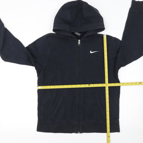 Nike Boys Black Full Zip Fleece Hoodie Size 13-15 Years