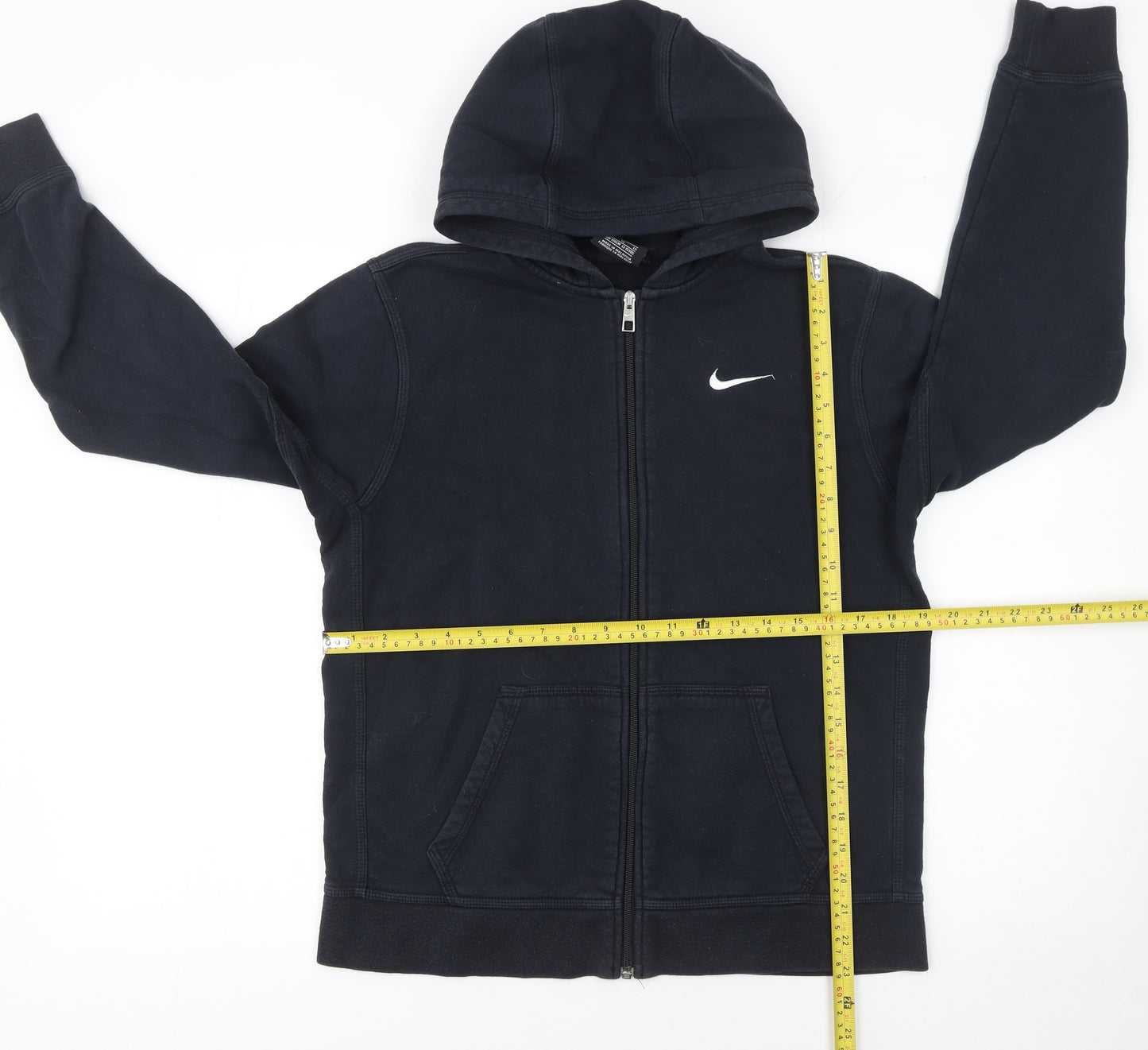 Nike Boys Black Full Zip Fleece Hoodie Size 13-15 Years