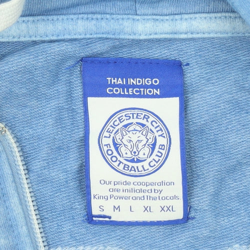 Leicester City Blue Full Zip Hoodie Women M Thai Indigo Collection