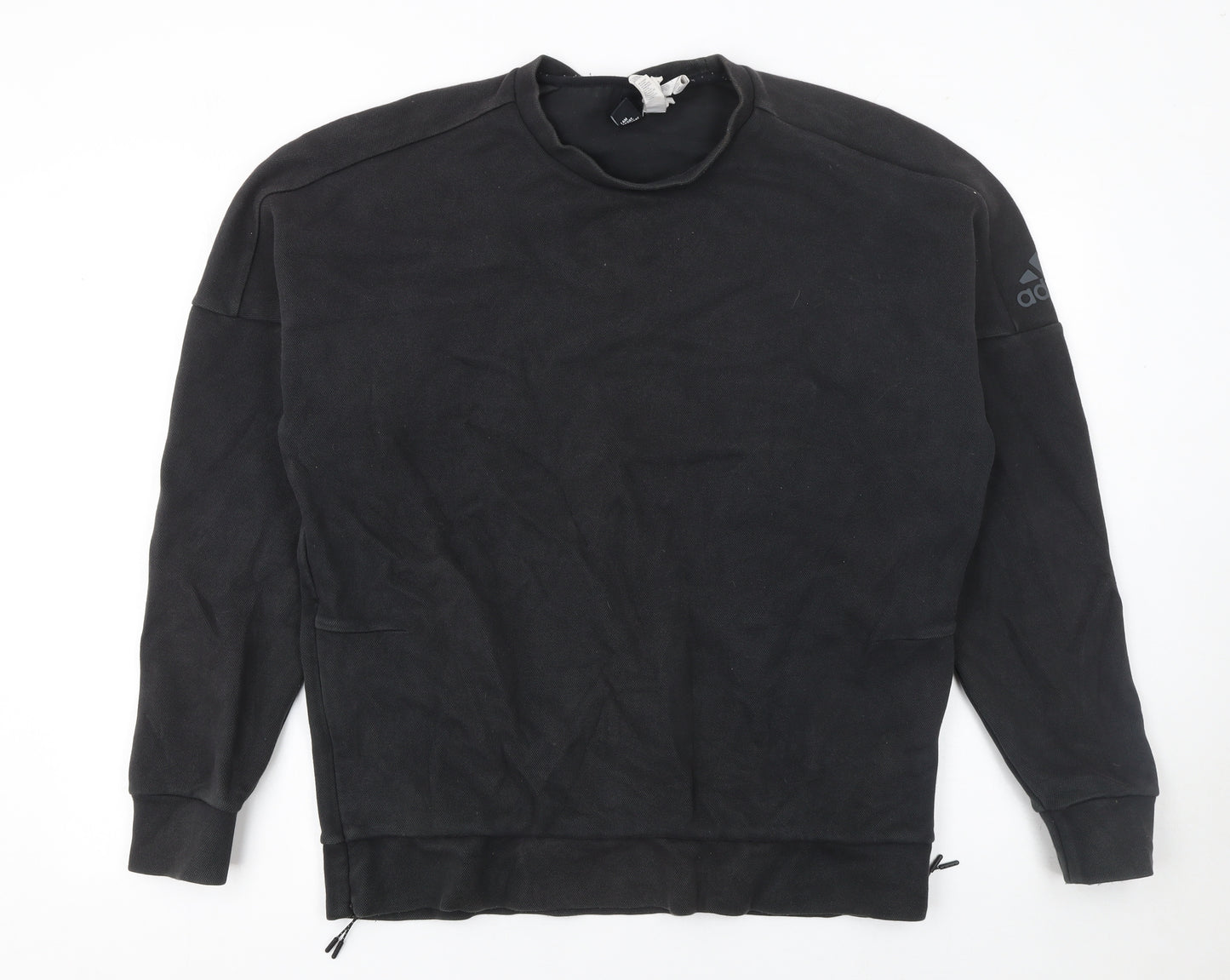Adidas Men’s Black Pullover Sweatshirt L Regular Fit Sports Style