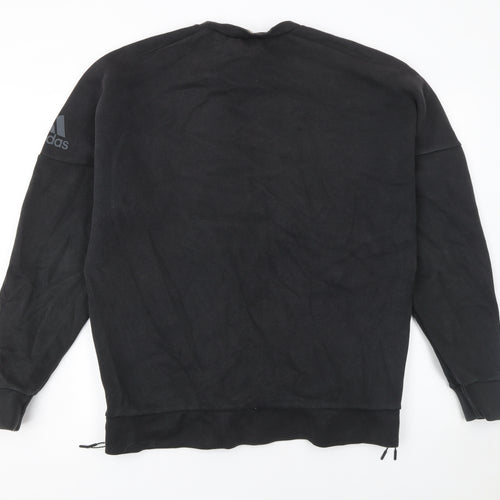 Adidas Men’s Black Pullover Sweatshirt L Regular Fit Sports Style
