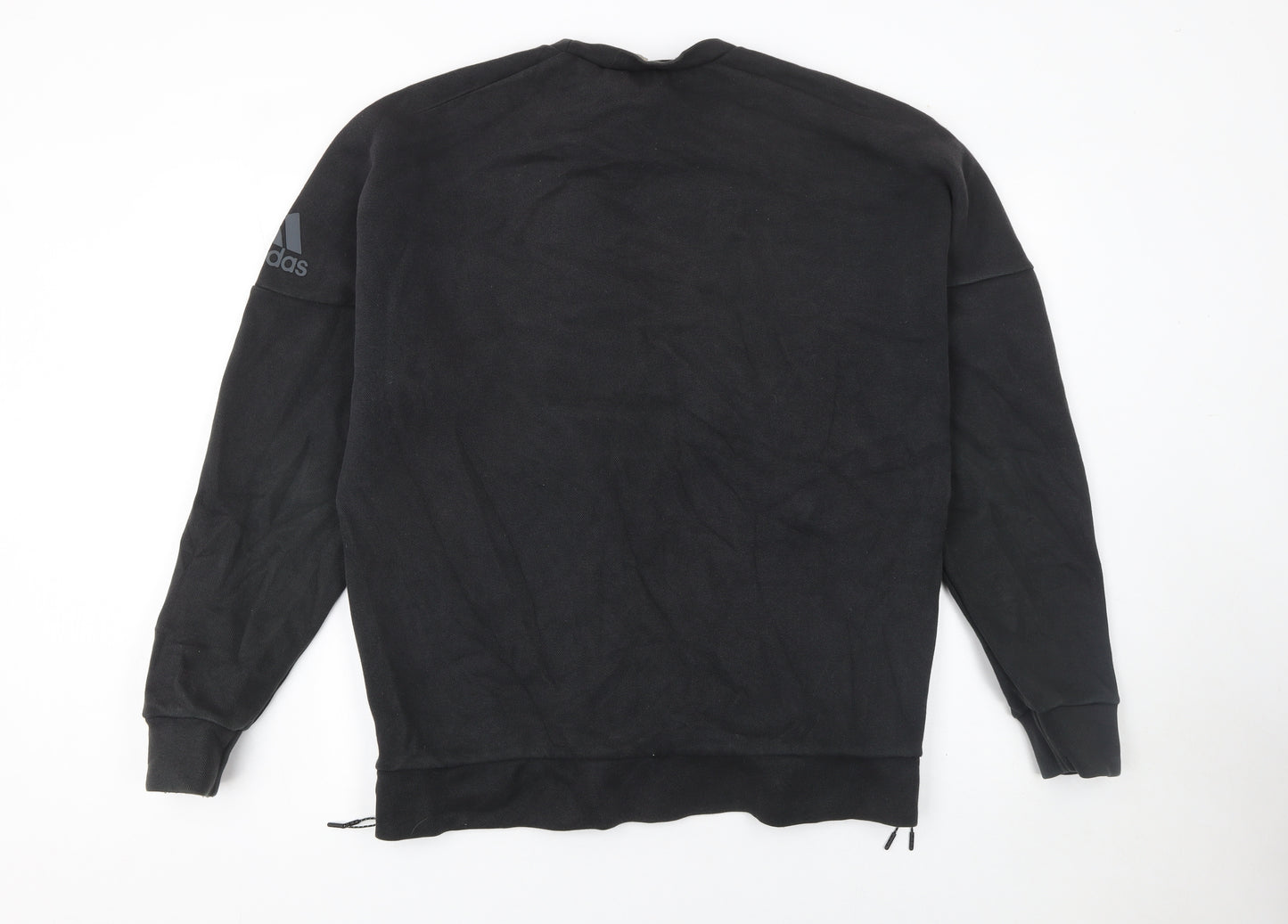 Adidas Men’s Black Pullover Sweatshirt L Regular Fit Sports Style