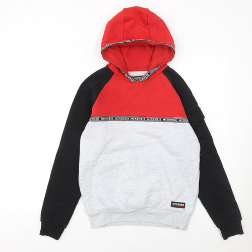 McKenzie Boys Multicoloured Pullover Hoodie 12-13 Years Colourblock Fleece