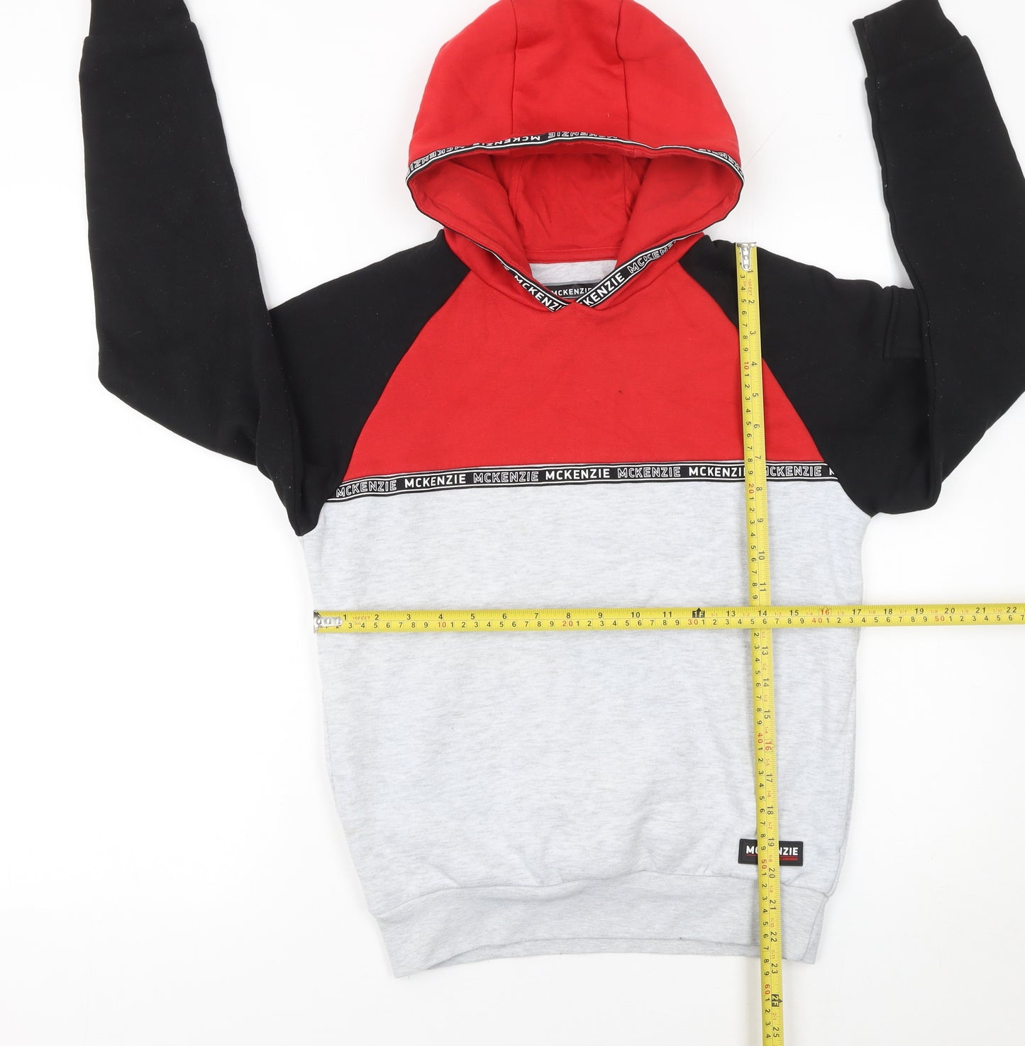McKenzie Boys Multicoloured Pullover Hoodie 12-13 Years Colourblock Fleece