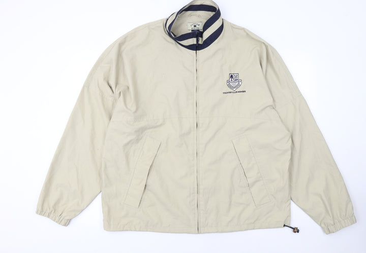 Cutter & Buck Men's Beige Windbreaker Jacket L Golf Sports Casual
