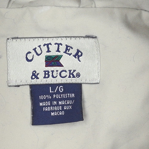 Cutter & Buck Men's Beige Windbreaker Jacket L Golf Sports Casual