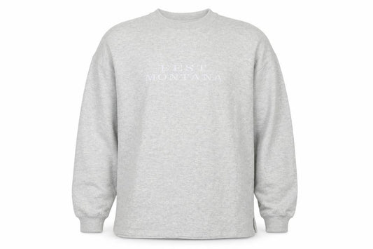 Front view of Bonmarché Basics Men's Grey Pullover Sweatshirt L Crew Neck Classic Fit