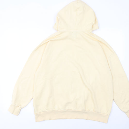 Pull & Bear Womens Beige Hoodie S Lostport Coast Beach Graphic Cotton