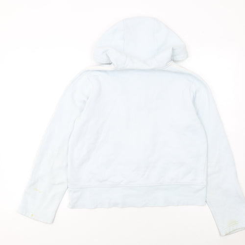 Adidas Women Blue Full Zip Hoodie Size 14 Cotton Blend