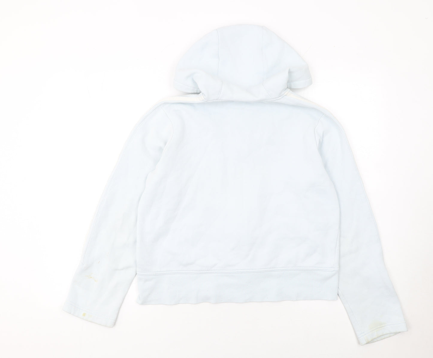 Adidas Women Blue Full Zip Hoodie Size 14 Cotton Blend