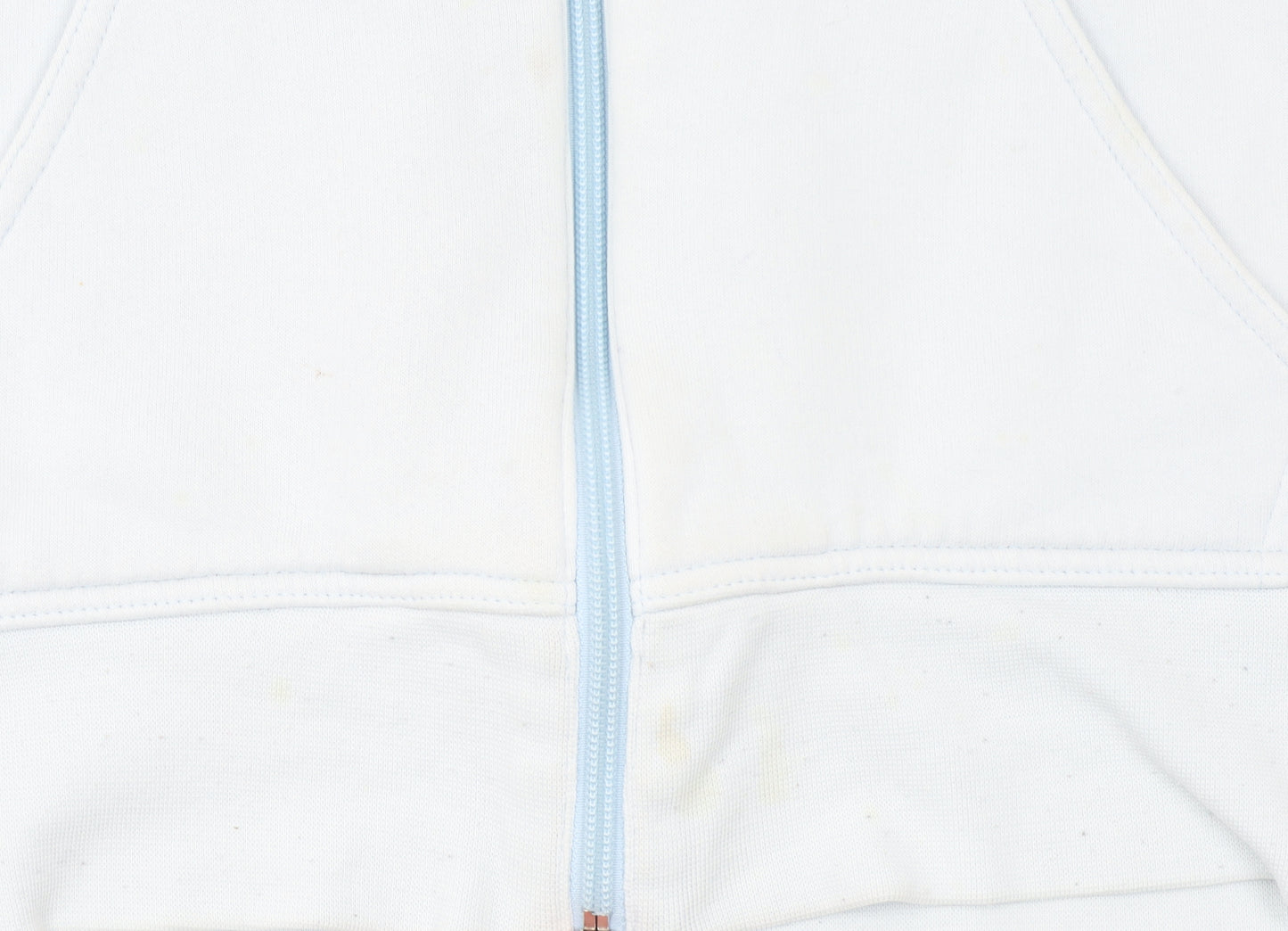 Adidas Women Blue Full Zip Hoodie Size 14 Cotton Blend