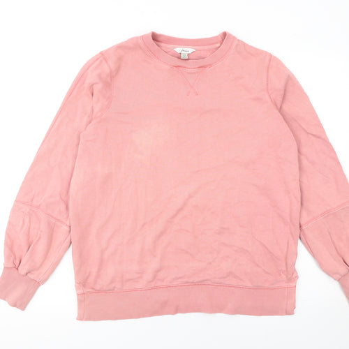 Joules Womens Pink Cotton Blend Crew Neck Pullover Sweatshirt UK 10