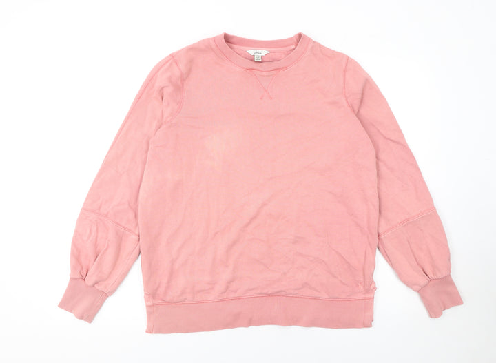 Joules Womens Pink Cotton Blend Crew Neck Pullover Sweatshirt UK 10