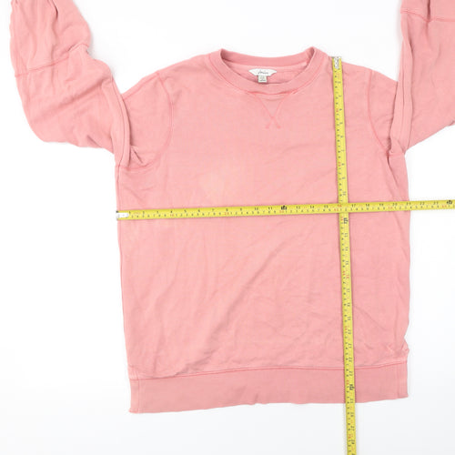 Joules Womens Pink Cotton Blend Crew Neck Pullover Sweatshirt UK 10