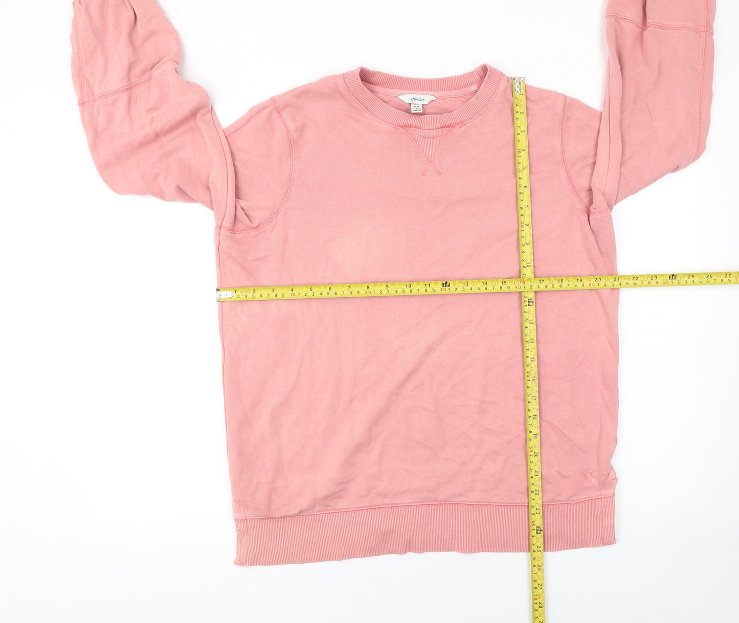 Joules Womens Pink Cotton Blend Crew Neck Pullover Sweatshirt UK 10