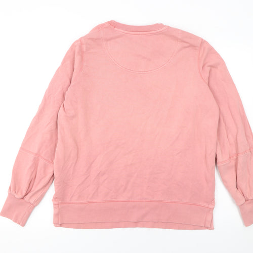 Joules Womens Pink Cotton Blend Crew Neck Pullover Sweatshirt UK 10