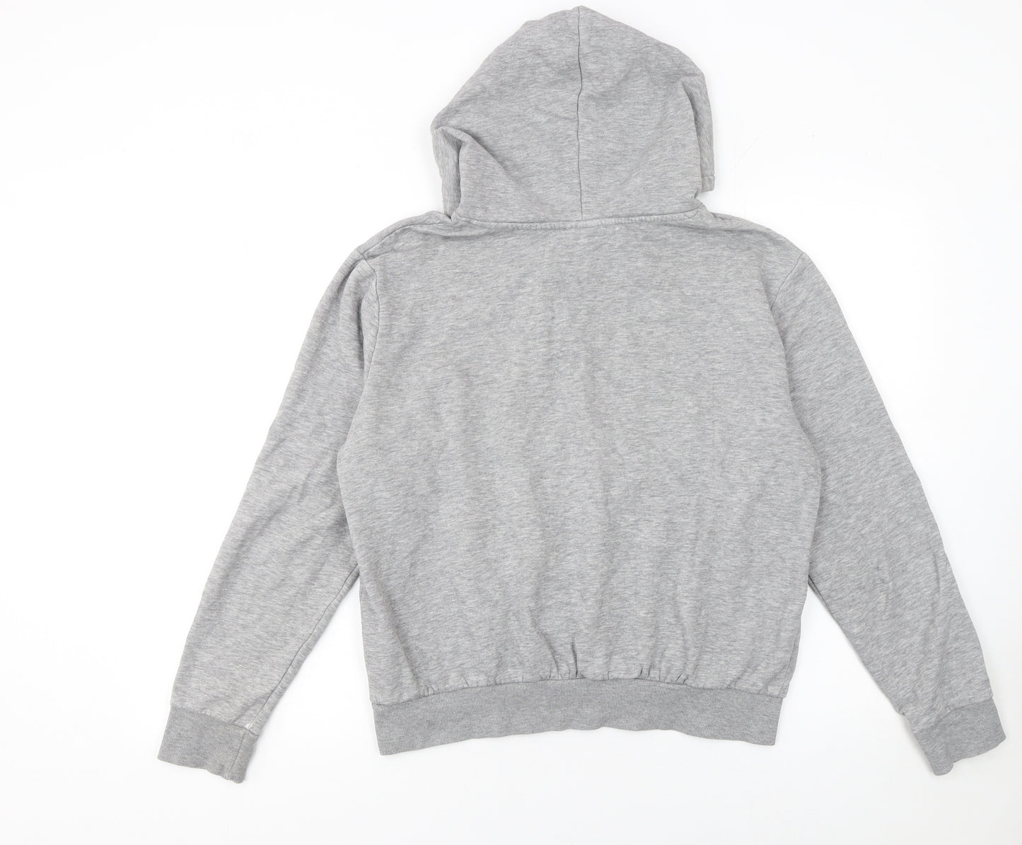 H&M Women Grey Pullover Hoodie M Hooded Long Sleeve Casual Basic