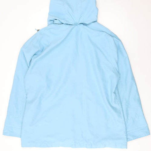 Classics Women Blue Size 18 Hooded Lightweight Rain Coat