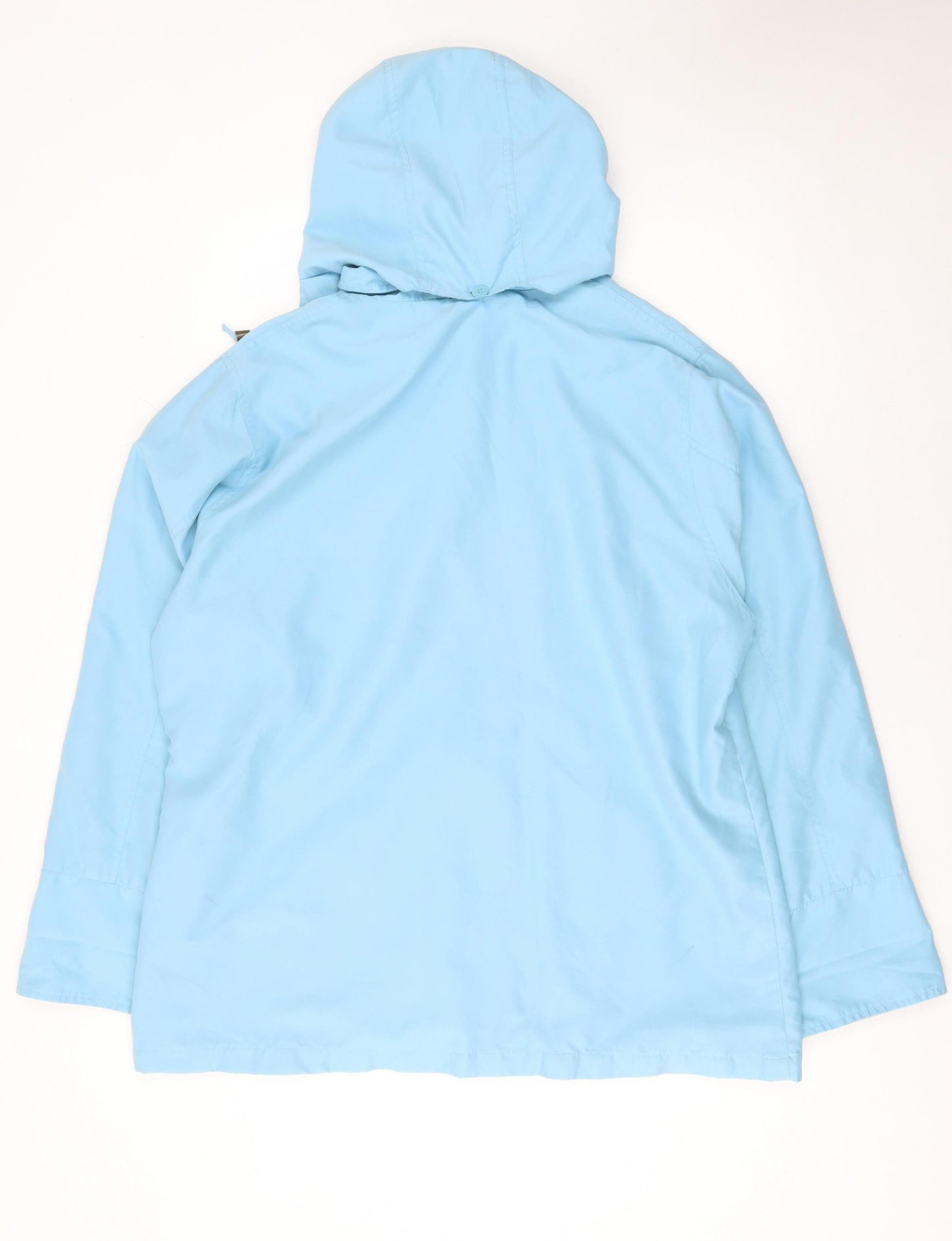 Classics Women Blue Size 18 Hooded Lightweight Rain Coat
