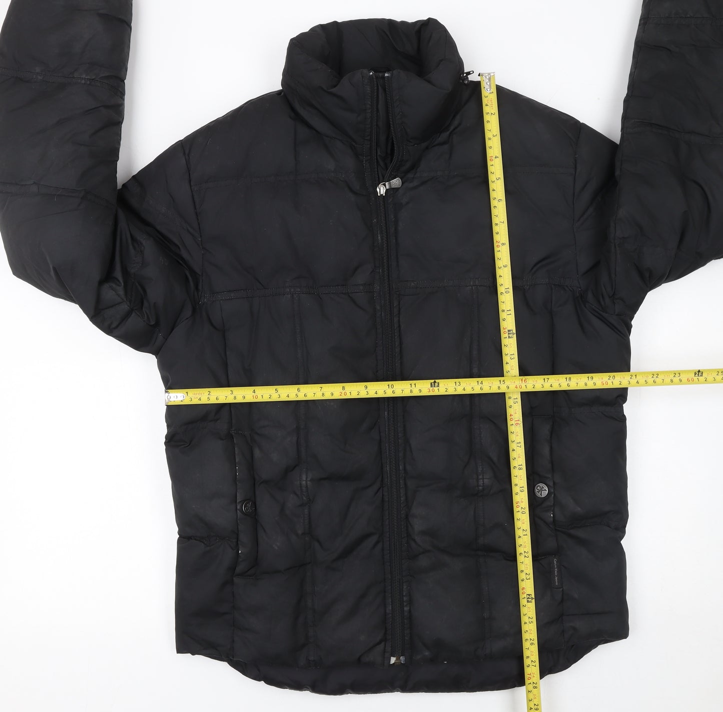Calvin Klein Jeans Womens Black S Puffer Jacket Winter Coat