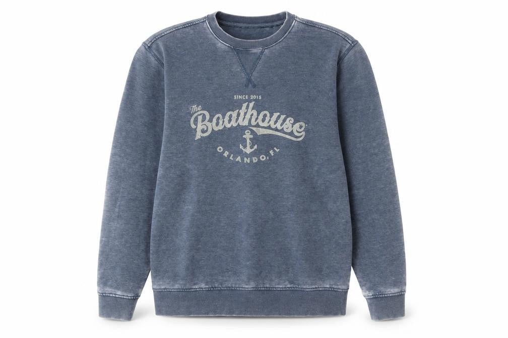 Camp David Women Blue Cotton Blend Crew Neck Boathouse Sweatshirt M