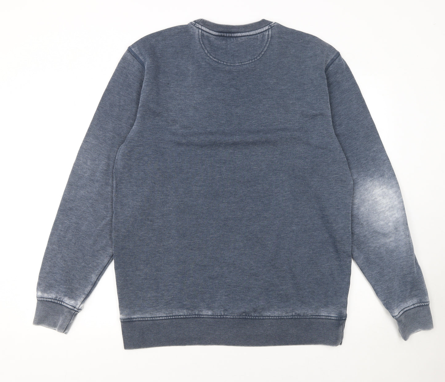 Camp David Women Blue Cotton Blend Crew Neck Boathouse Sweatshirt M