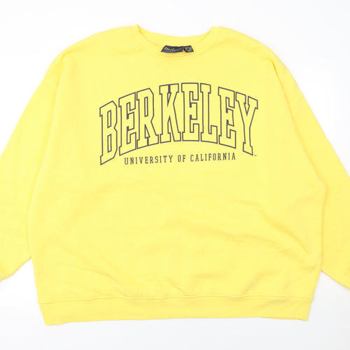 Primark Berkeley Yellow Cotton Blend Women's XL Sweatshirt