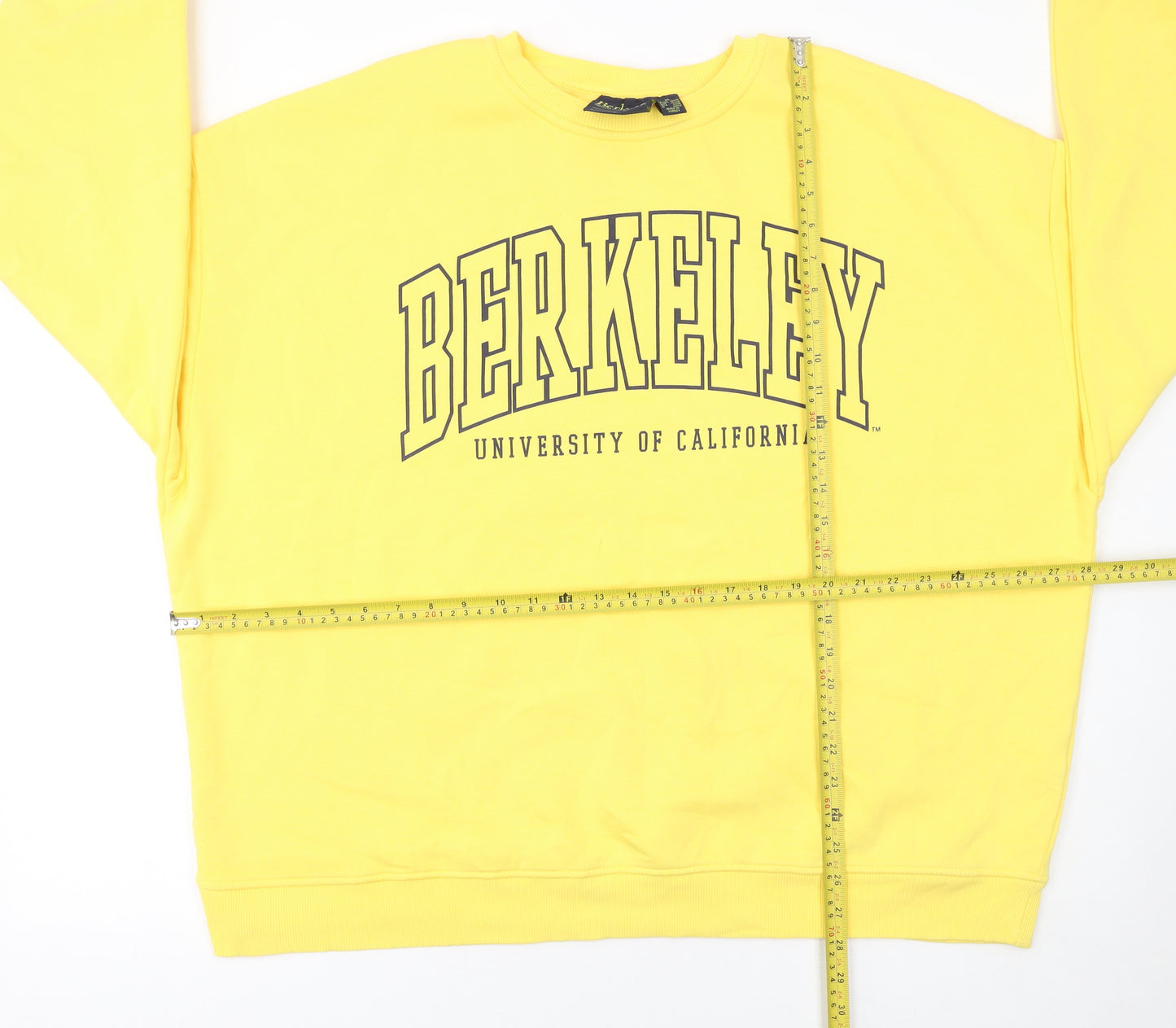 Primark Berkeley Yellow Cotton Blend Women's XL Sweatshirt