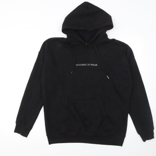 New Look Women's Black Pullover Hoodie Medium Casual Cotton Blend