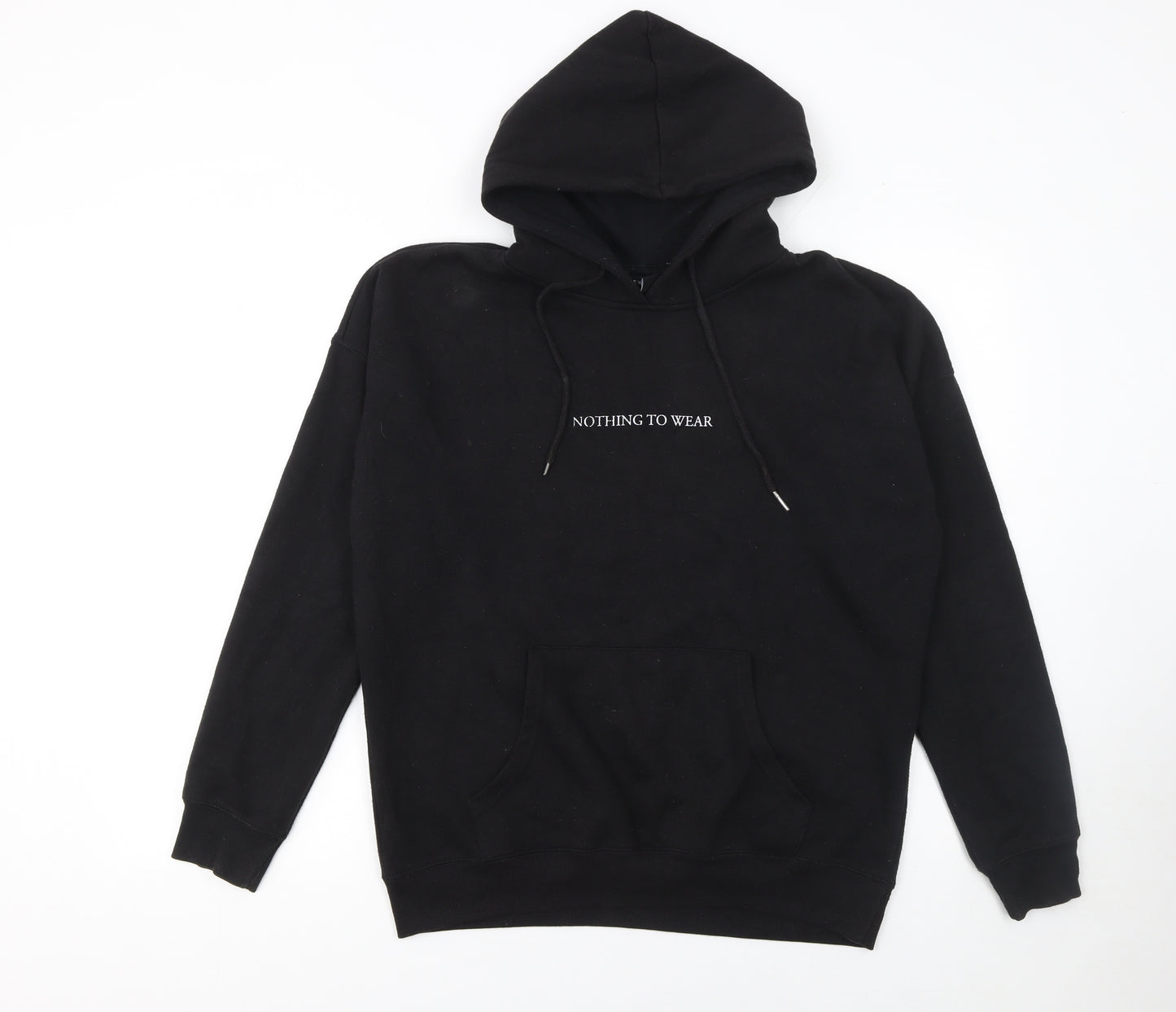 New Look Women's Black Pullover Hoodie Medium Casual Cotton Blend