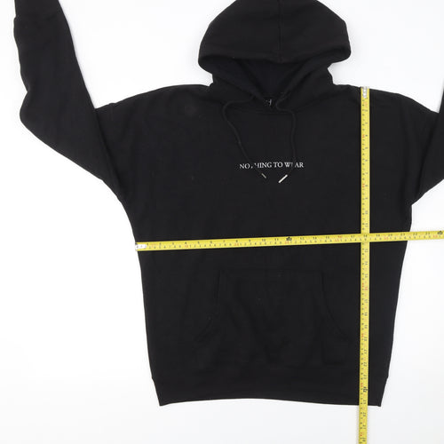 New Look Women's Black Pullover Hoodie Medium Casual Cotton Blend