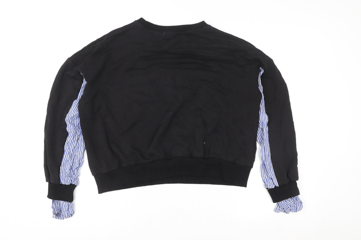 Drôle de Copine Women Black LOS ANGELES Sweatshirt S/M Cotton Blend