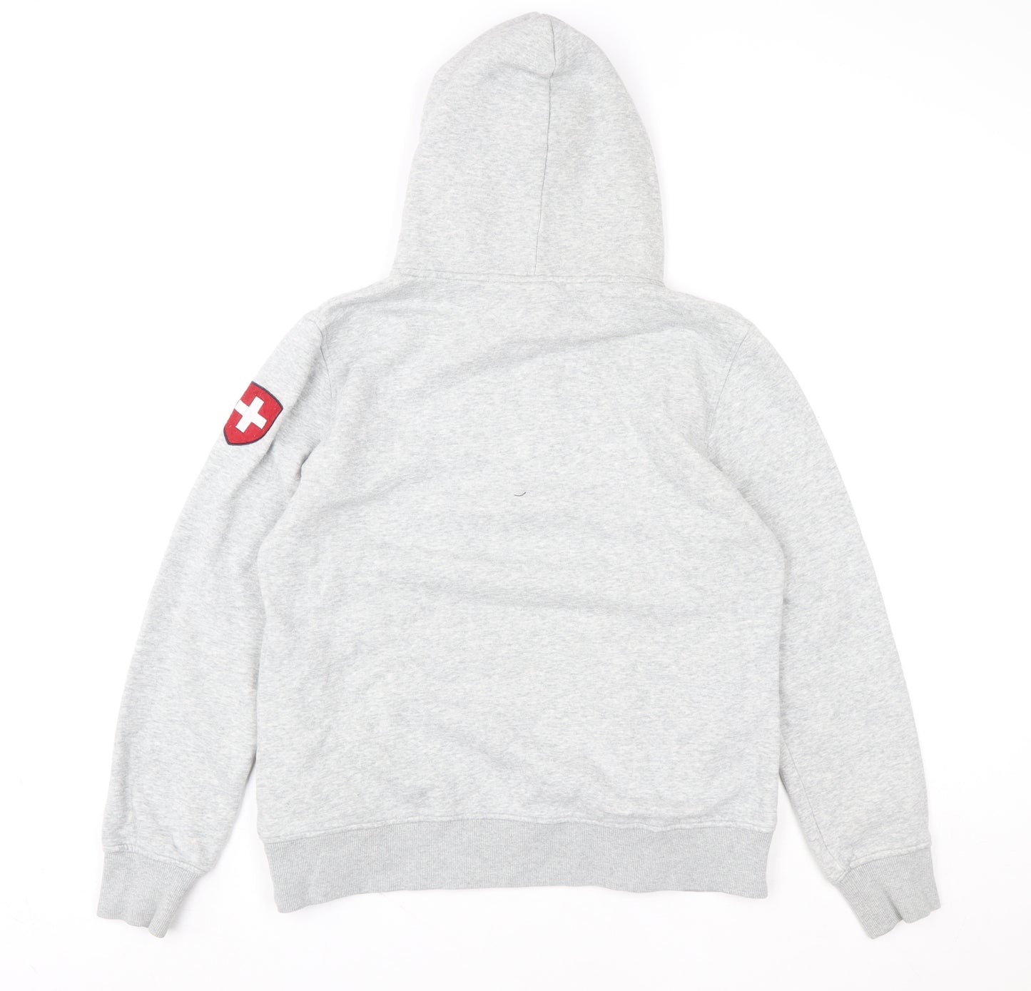 White Stone Womens Grey Pullover Hoodie L Ski Themed