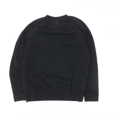 Next Boys Black Cotton Blend Crew Neck Sweatshirt 8 Years