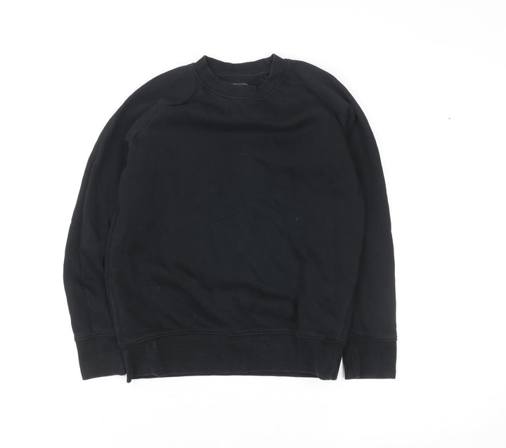 Next Boys Black Cotton Blend Crew Neck Sweatshirt 8 Years