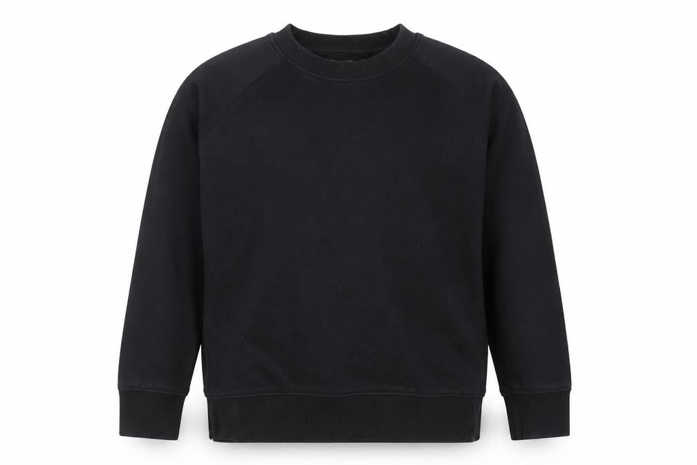 Front view of Next boys’ black cotton blend crew neck sweatshirt 8 years