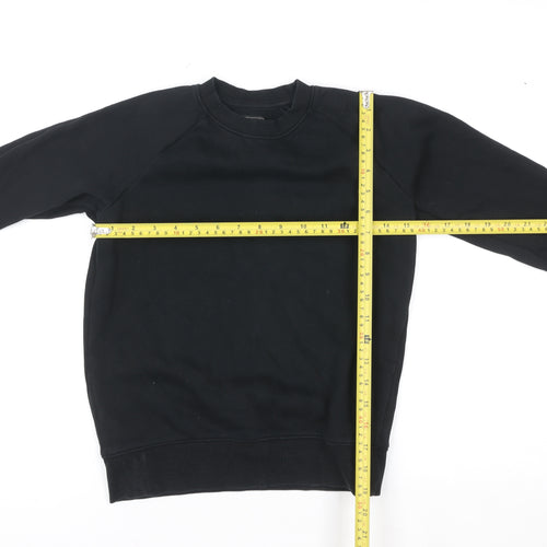 Next Boys Black Cotton Blend Crew Neck Sweatshirt 8 Years