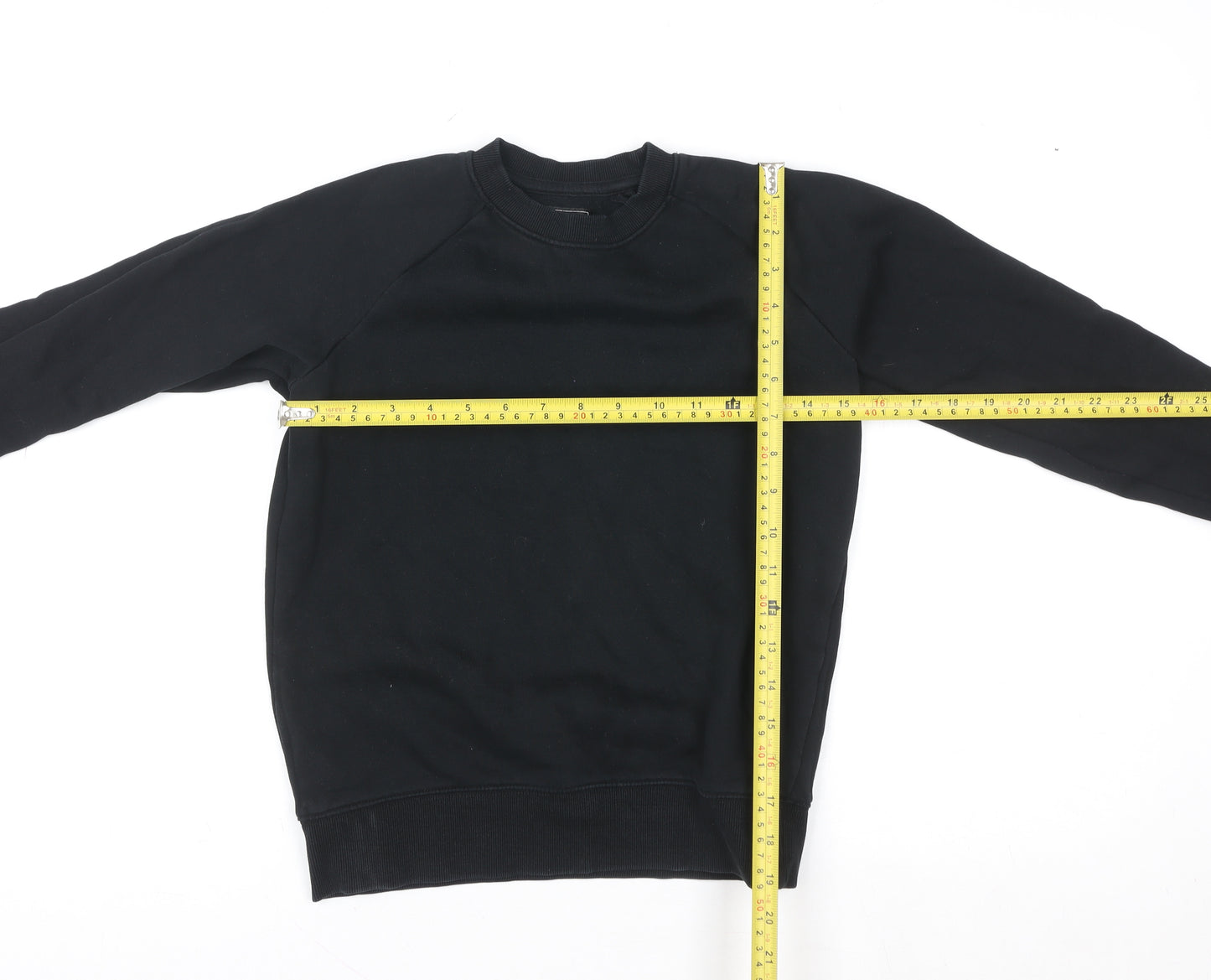 Next Boys Black Cotton Blend Crew Neck Sweatshirt 8 Years