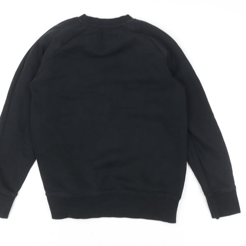 Next Boys Black Cotton Blend Crew Neck Sweatshirt 8 Years