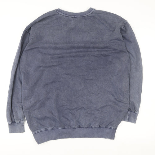 New Look Womens Blue 'Maison De Sport' Pullover Sweatshirt Size S