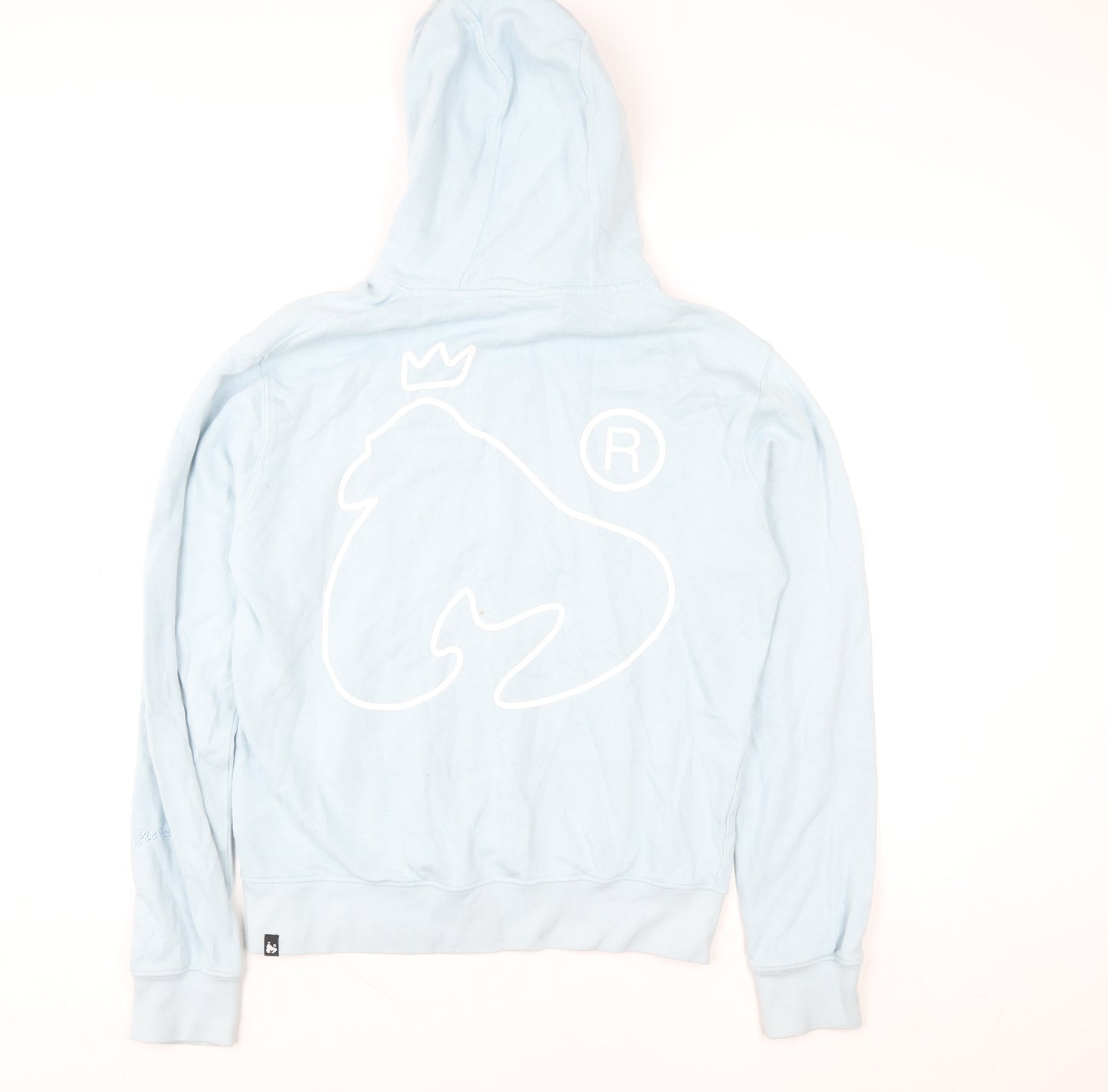 Money Womens Blue Pullover Hoodie Small 100% Cotton Graphic Logo