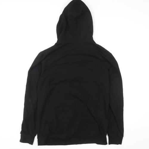 Vincentius Womens Black L Pullover Hoodie 93% Cotton Graphic Print