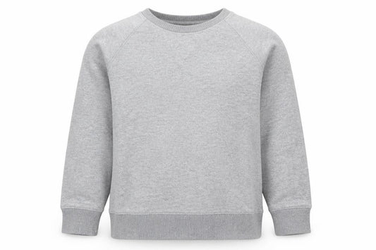 Front view of Next Grey Knit Crew Neck Pullover Sweatshirt unisex adults, size 14